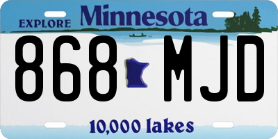 MN license plate 868MJD