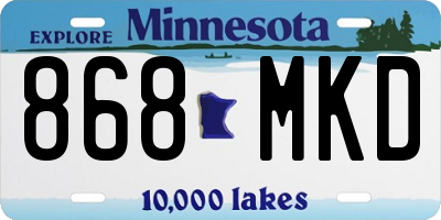 MN license plate 868MKD