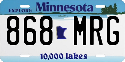 MN license plate 868MRG