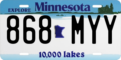 MN license plate 868MYY