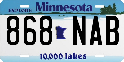 MN license plate 868NAB