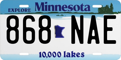 MN license plate 868NAE