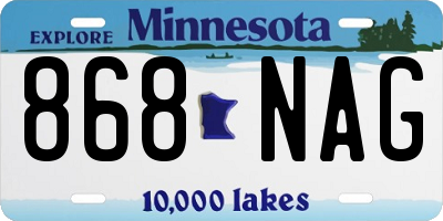 MN license plate 868NAG