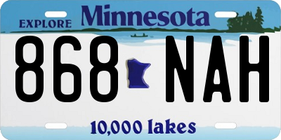 MN license plate 868NAH