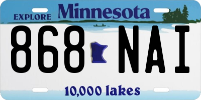 MN license plate 868NAI