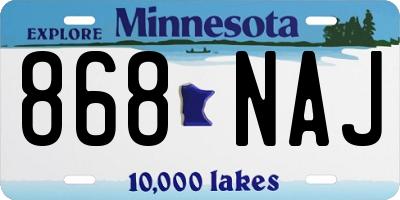 MN license plate 868NAJ