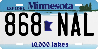 MN license plate 868NAL