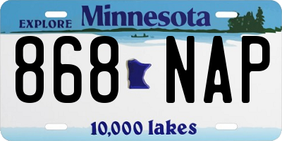 MN license plate 868NAP