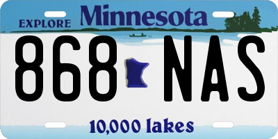 MN license plate 868NAS