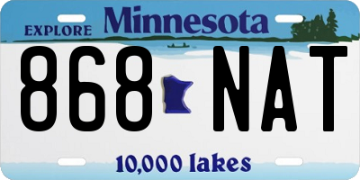 MN license plate 868NAT