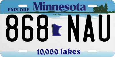 MN license plate 868NAU