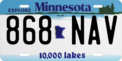 MN license plate 868NAV
