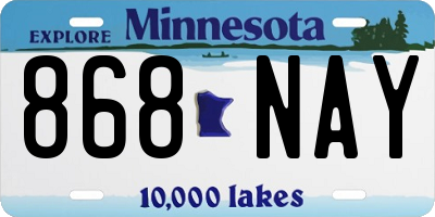 MN license plate 868NAY