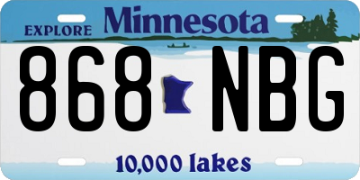 MN license plate 868NBG