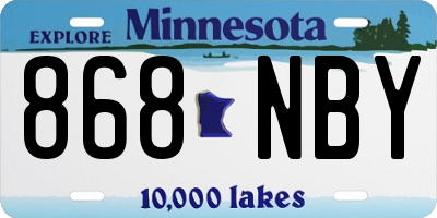 MN license plate 868NBY