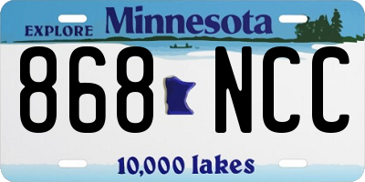 MN license plate 868NCC