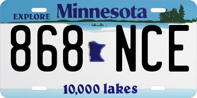 MN license plate 868NCE