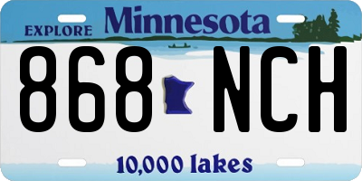 MN license plate 868NCH