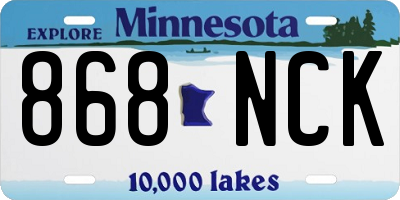 MN license plate 868NCK
