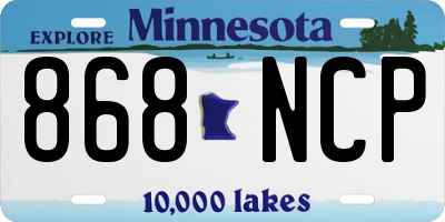MN license plate 868NCP