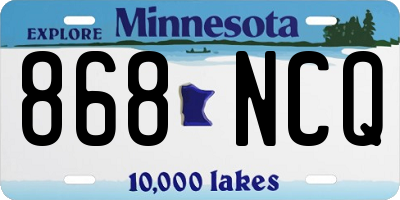 MN license plate 868NCQ