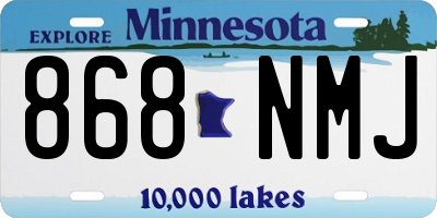 MN license plate 868NMJ