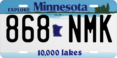 MN license plate 868NMK