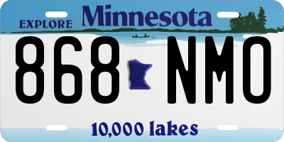 MN license plate 868NMO