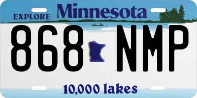 MN license plate 868NMP
