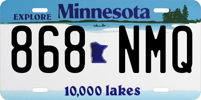 MN license plate 868NMQ