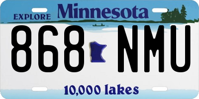 MN license plate 868NMU