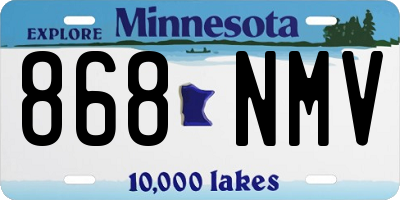 MN license plate 868NMV
