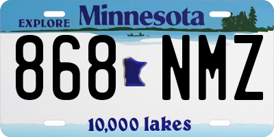 MN license plate 868NMZ