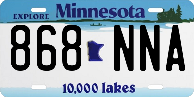 MN license plate 868NNA