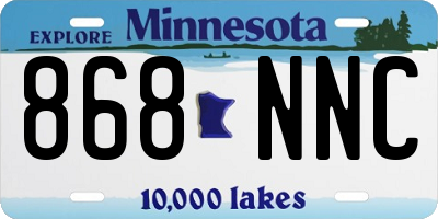 MN license plate 868NNC