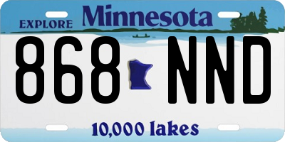 MN license plate 868NND
