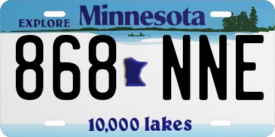 MN license plate 868NNE
