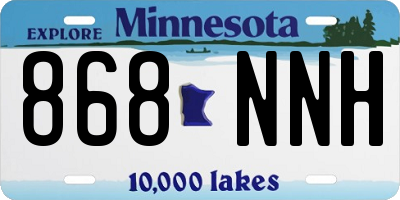 MN license plate 868NNH