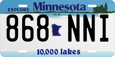 MN license plate 868NNI