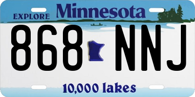 MN license plate 868NNJ