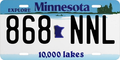 MN license plate 868NNL