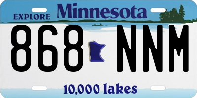 MN license plate 868NNM