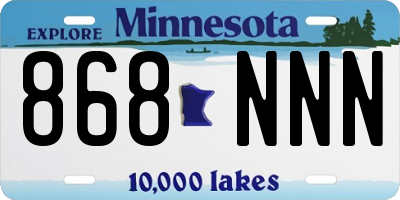 MN license plate 868NNN