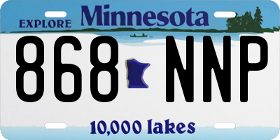MN license plate 868NNP