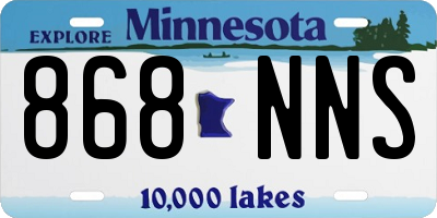 MN license plate 868NNS