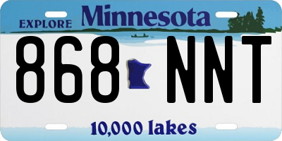 MN license plate 868NNT