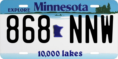 MN license plate 868NNW