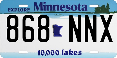 MN license plate 868NNX