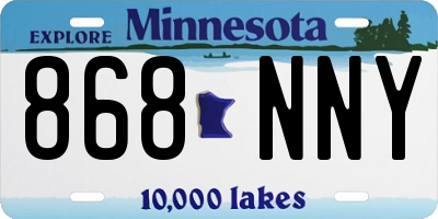 MN license plate 868NNY