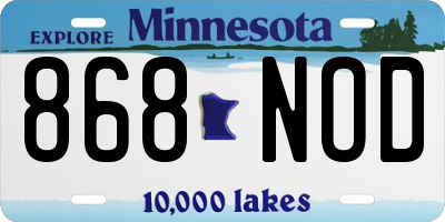 MN license plate 868NOD